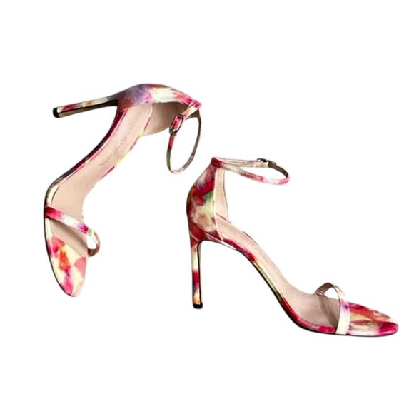 Stuart Weitzman Floral Sandals Heels 6.5 - Picture 1 of 6
